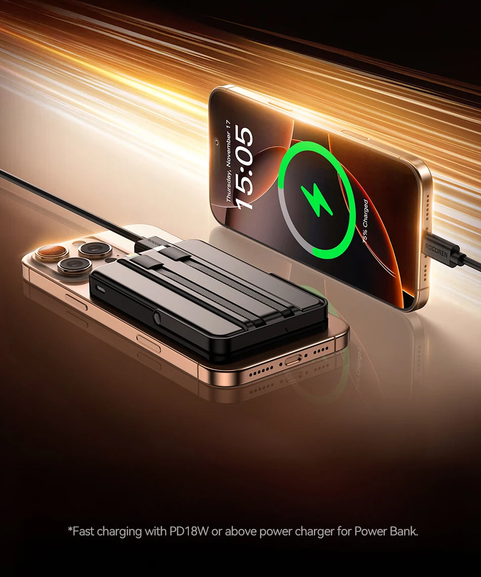 Rocoren 3-in-1 Magnetic Power Bank