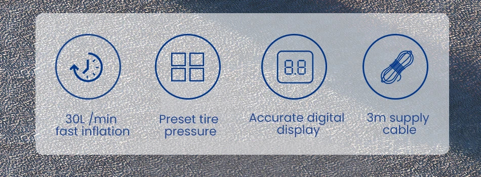 Rocoren Car Inflator Air Pump Portable Compressor 12V High Pressure Digital Inflatable For Car Motorcycles Bicycle Electric Tire