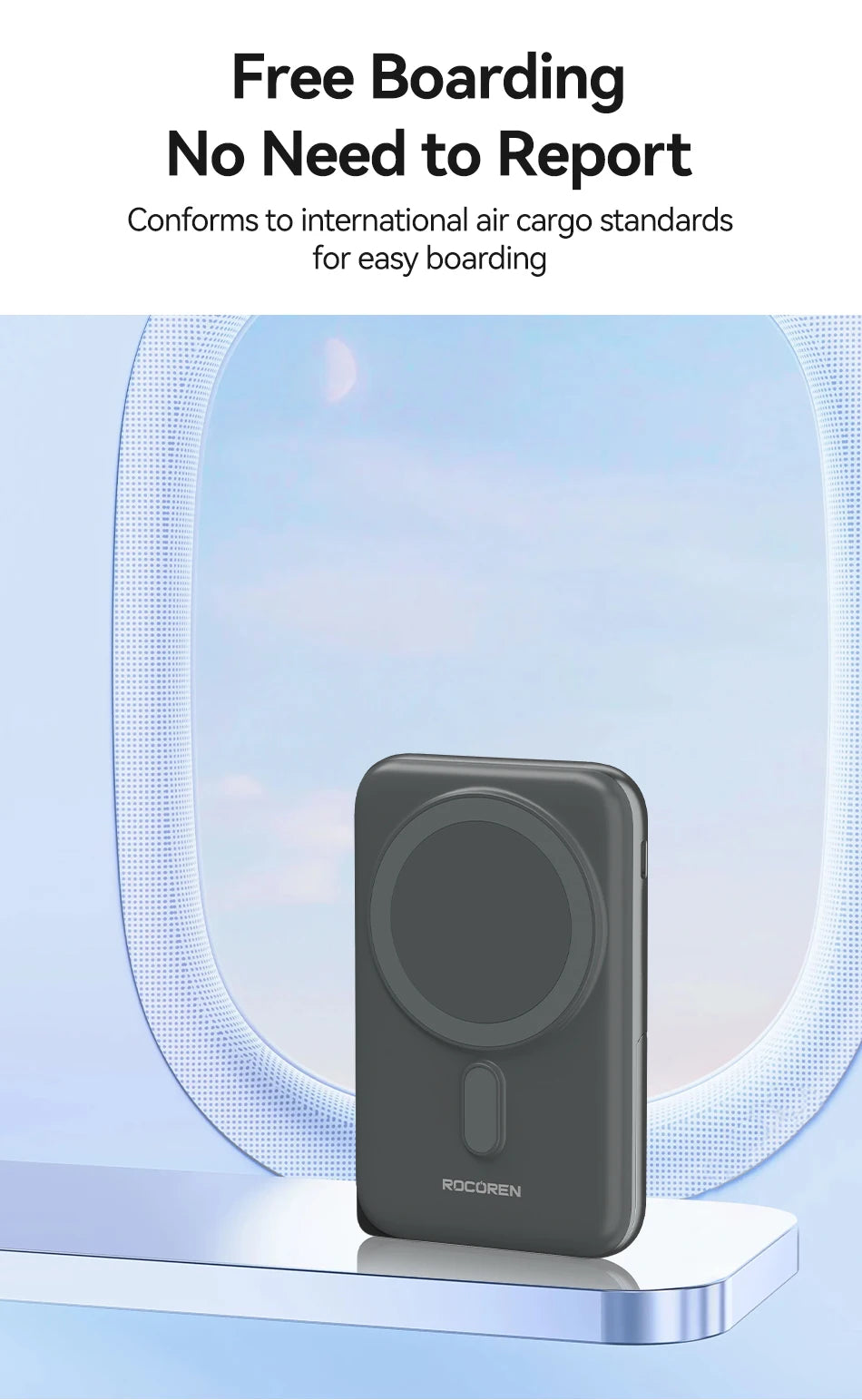 Rocoren 10000mAh MagSafe Power Bank & Charging Stand