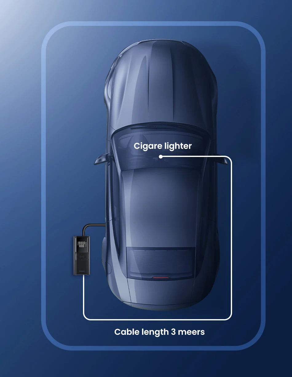 Rocoren Car Inflator Air Pump Portable Compressor 12V High Pressure Digital Inflatable For Car Motorcycles Bicycle Electric Tire