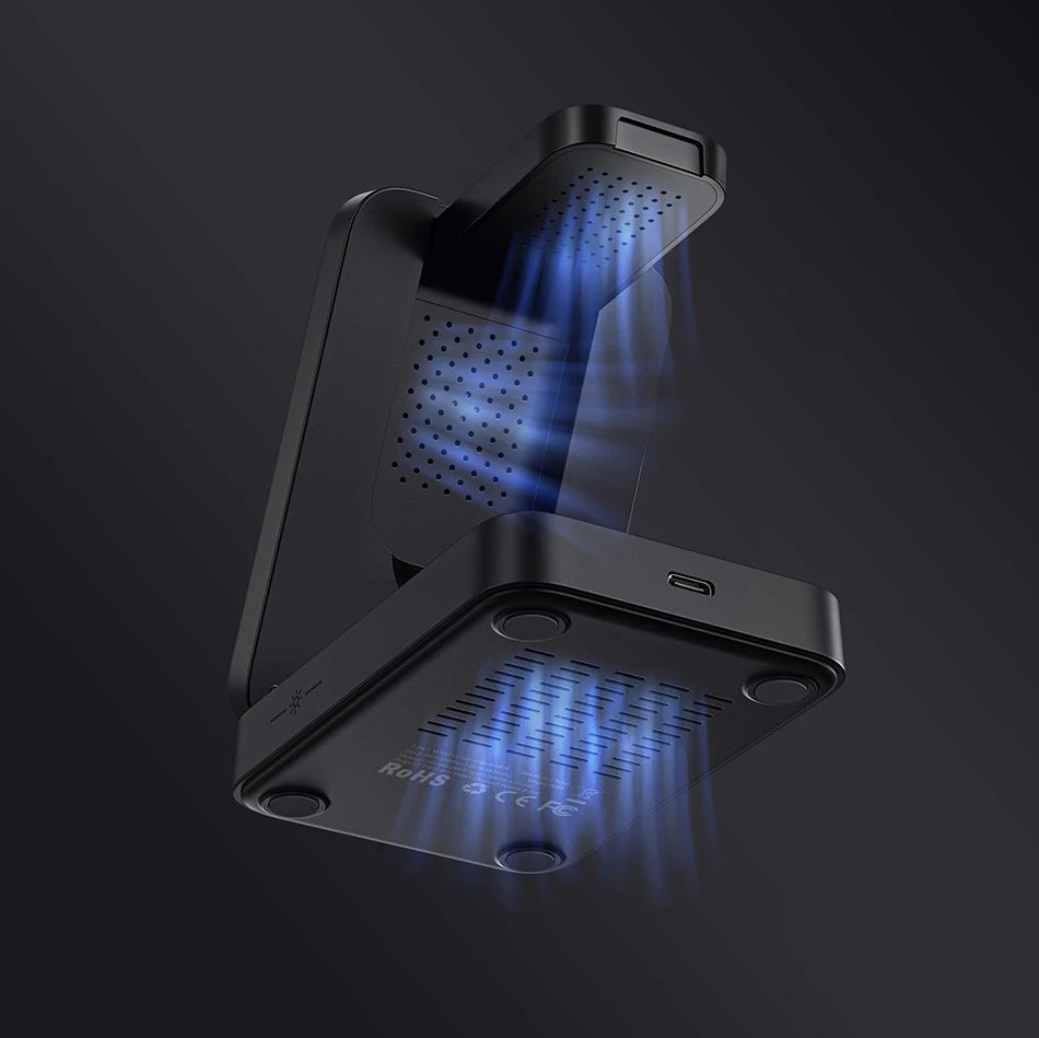 Rocoren Portable 3-in-1 Wireless Charger with Night Light