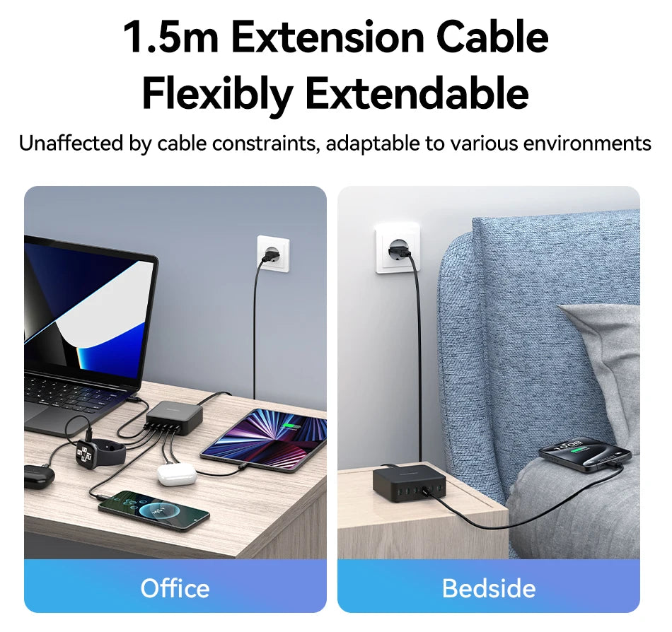 Rocoren 150W 6-Port Desktop Charger