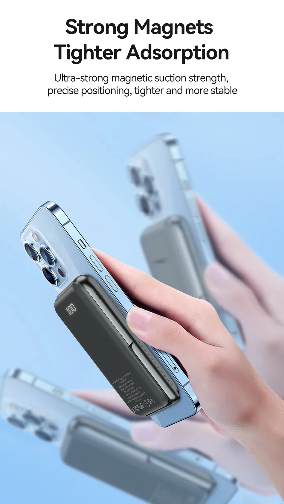 Rocoren 10000mAh MagSafe Power Bank & Charging Stand