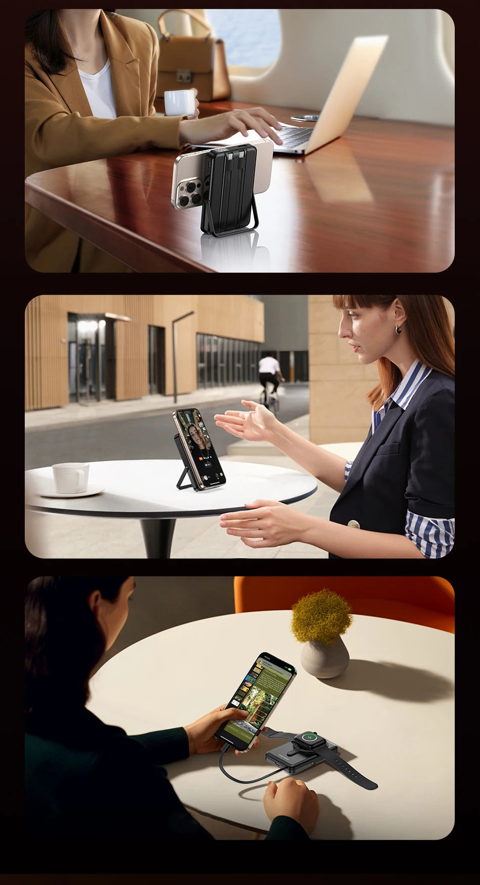 Rocoren 3-in-1 Magnetic Power Bank