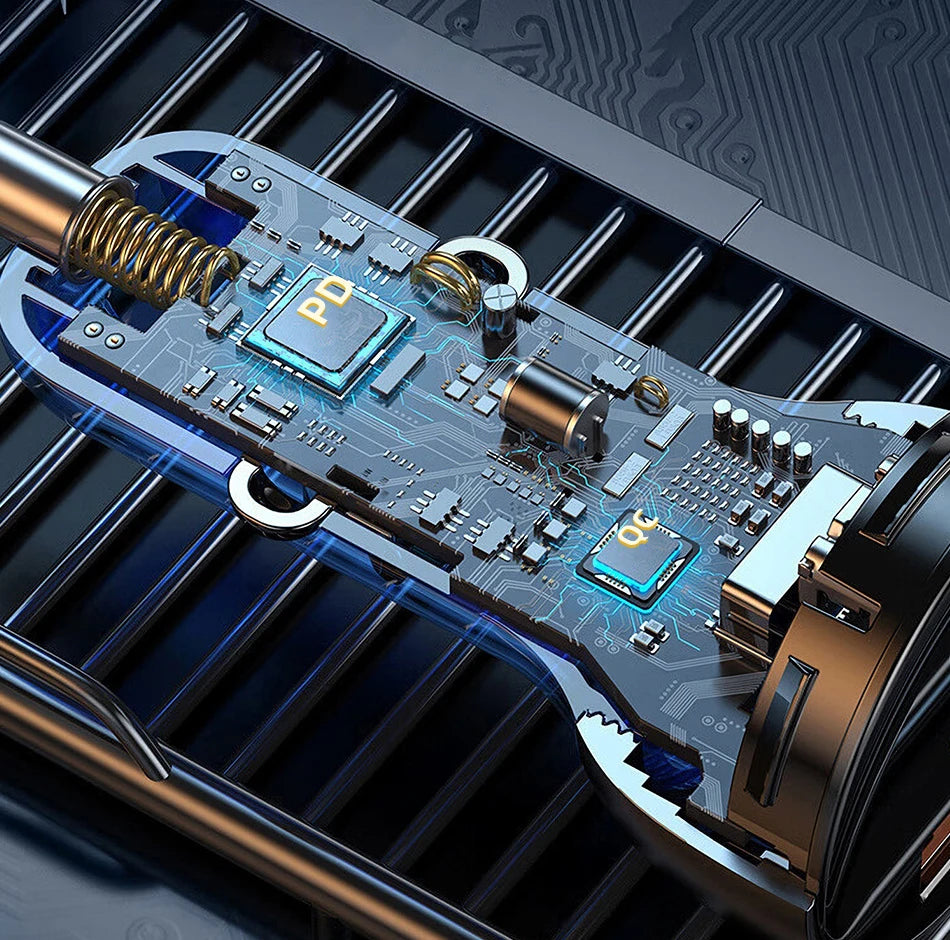 Rocoren 105W 6-Port Car Charger for Front & Back Seat