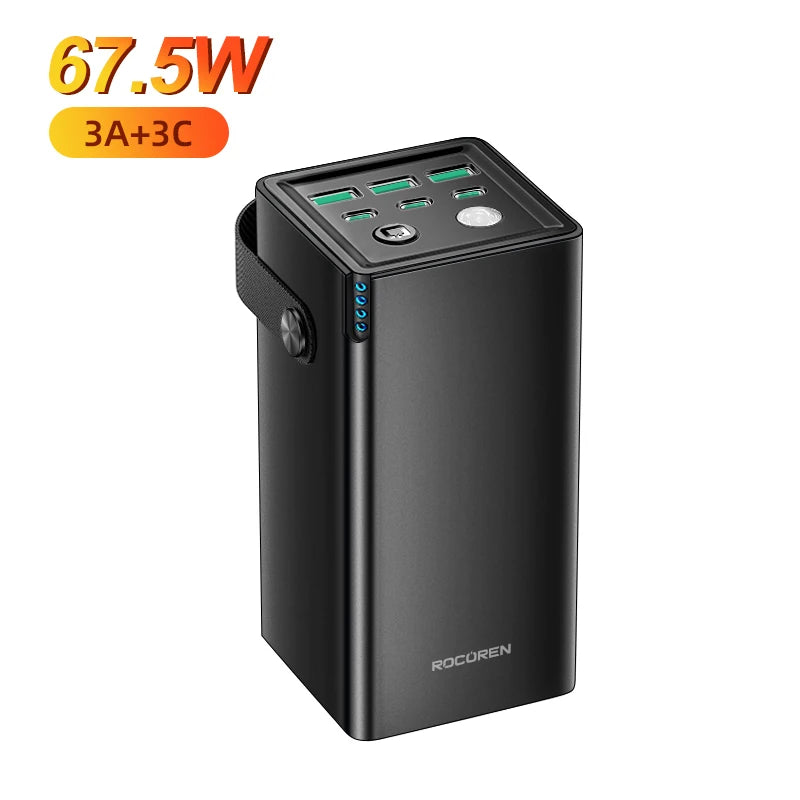 Rocoren 50000mAh Power Bank with Flashlight