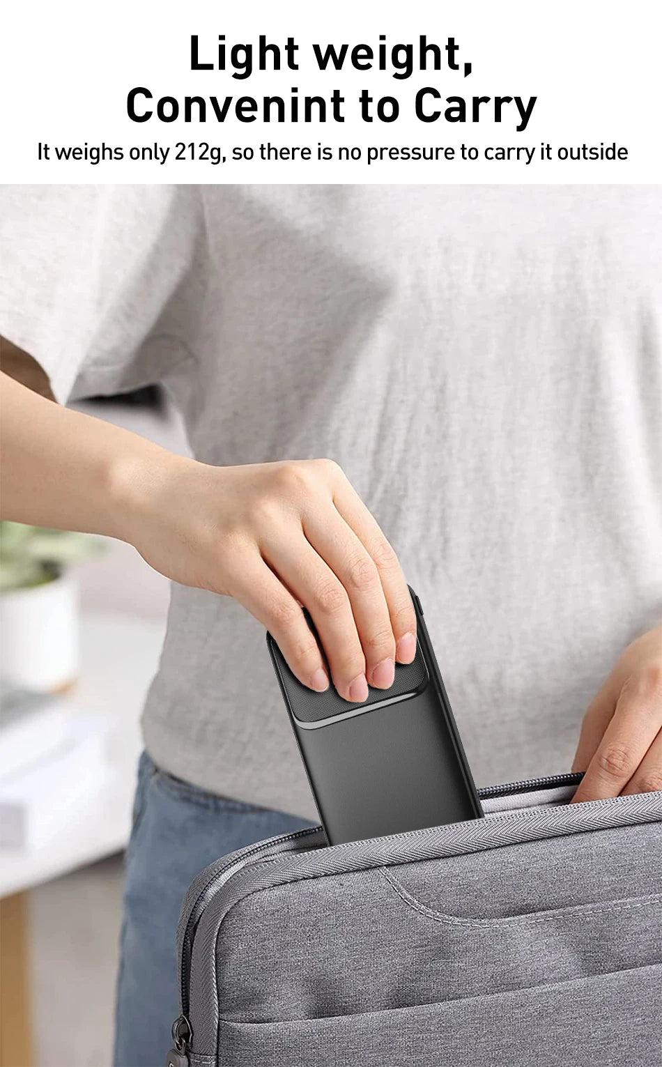 Rocoren 10000mAh Power Bank | 20W Fast Charge, Dual USB