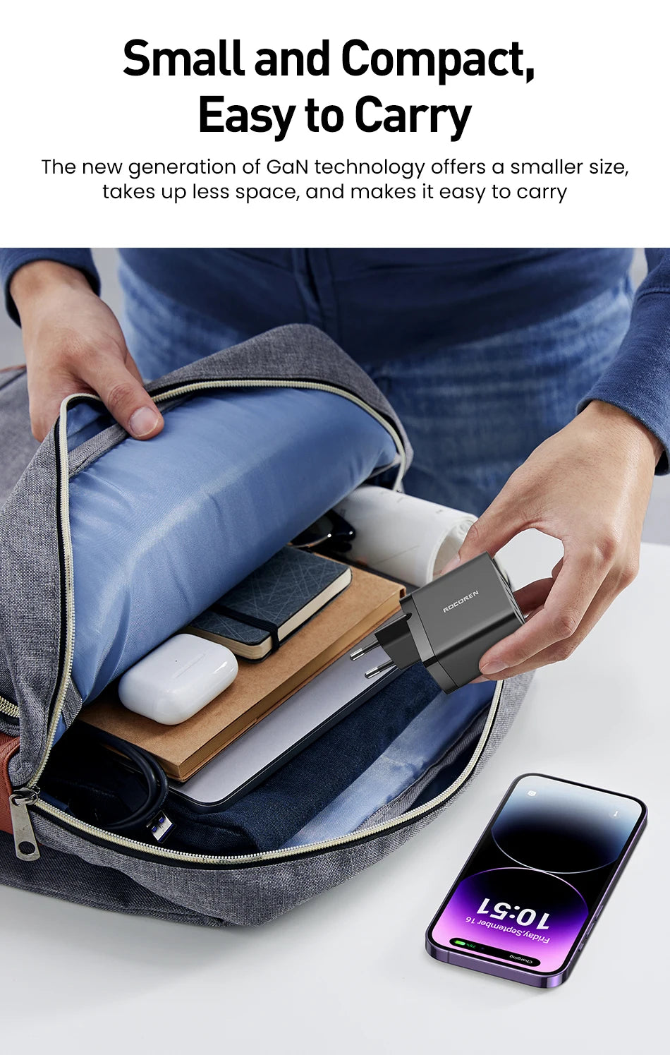 Rocoren 67W 4-Port GaN Charger