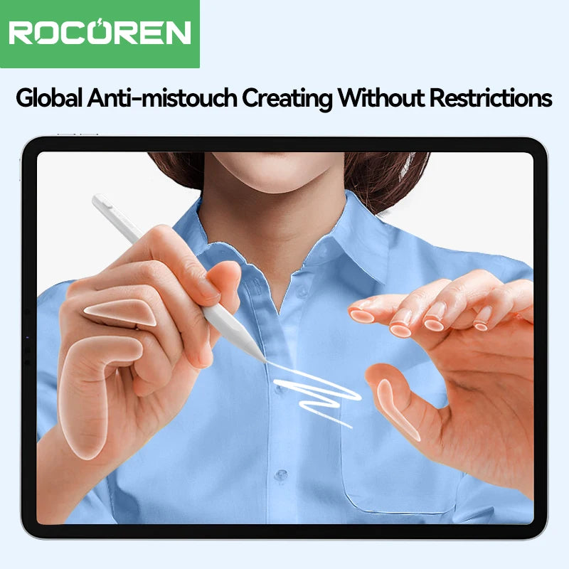 Rocoren Stylus Pen For Apple Pencil 2 1 with Palm Rejection For iPad Pro Air Mini 5 4 Tablet Stylus Touch Pen Magnetic Suction