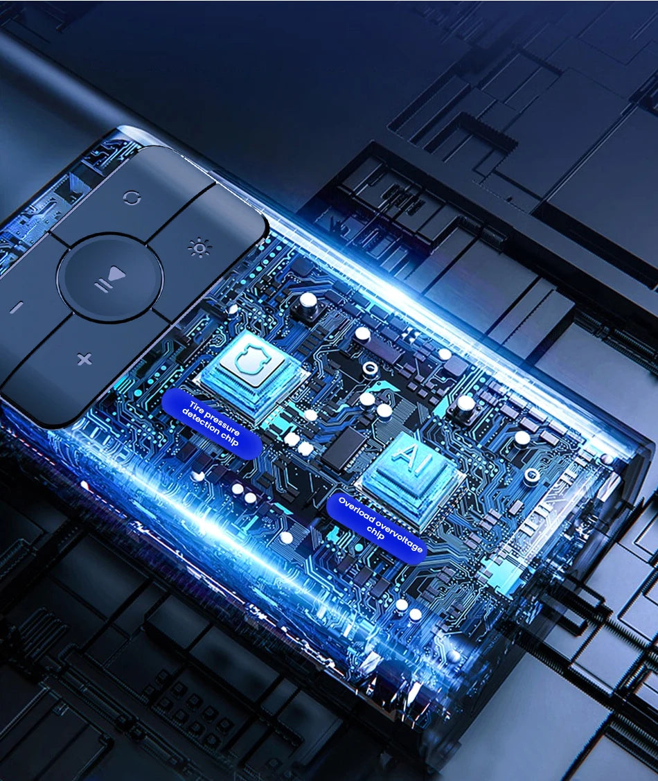 Rocoren Car Inflator Air Pump Portable Compressor 12V High Pressure Digital Inflatable For Car Motorcycles Bicycle Electric Tire