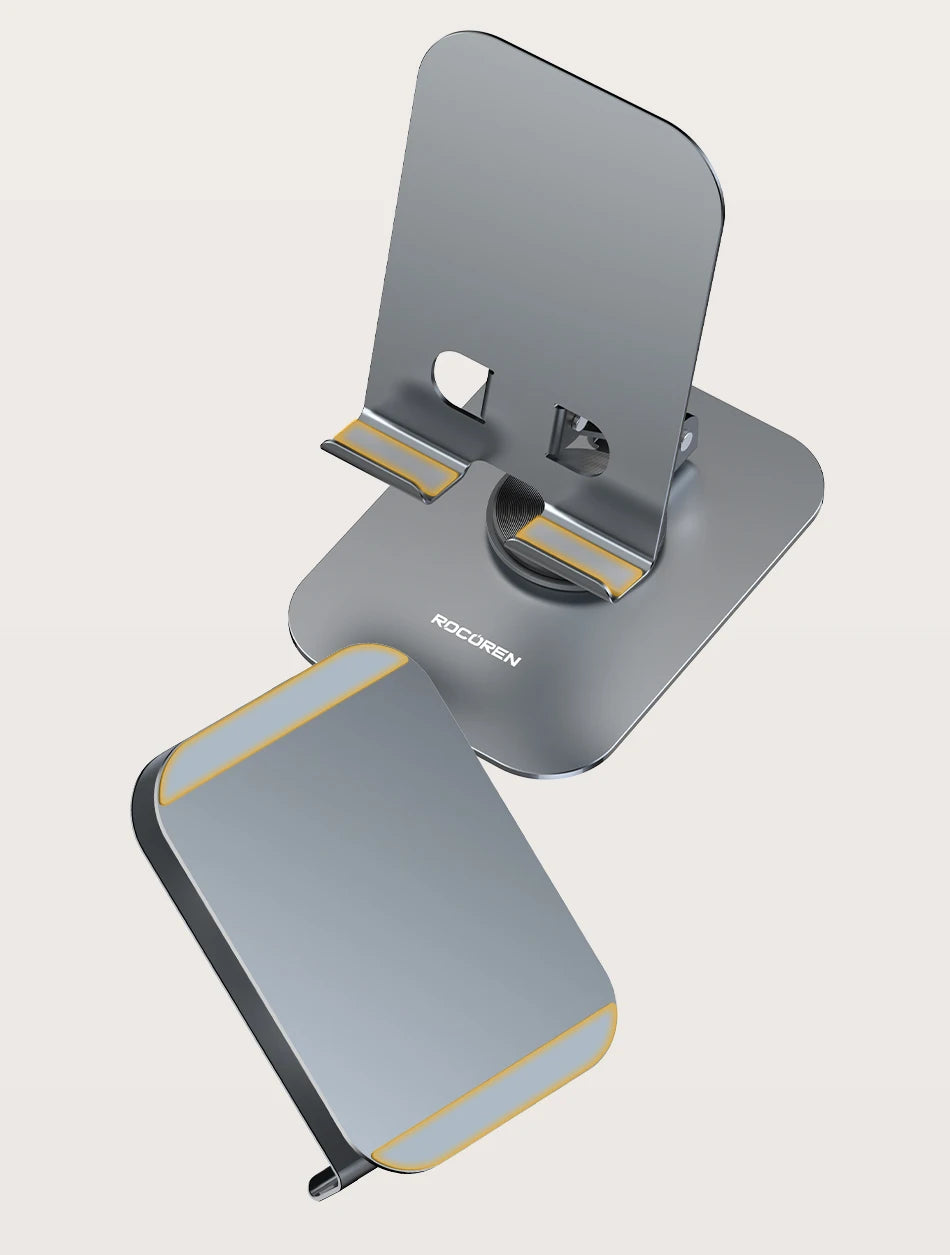 Rocoren Foldable Metal Phone Stand with 360° Rotation