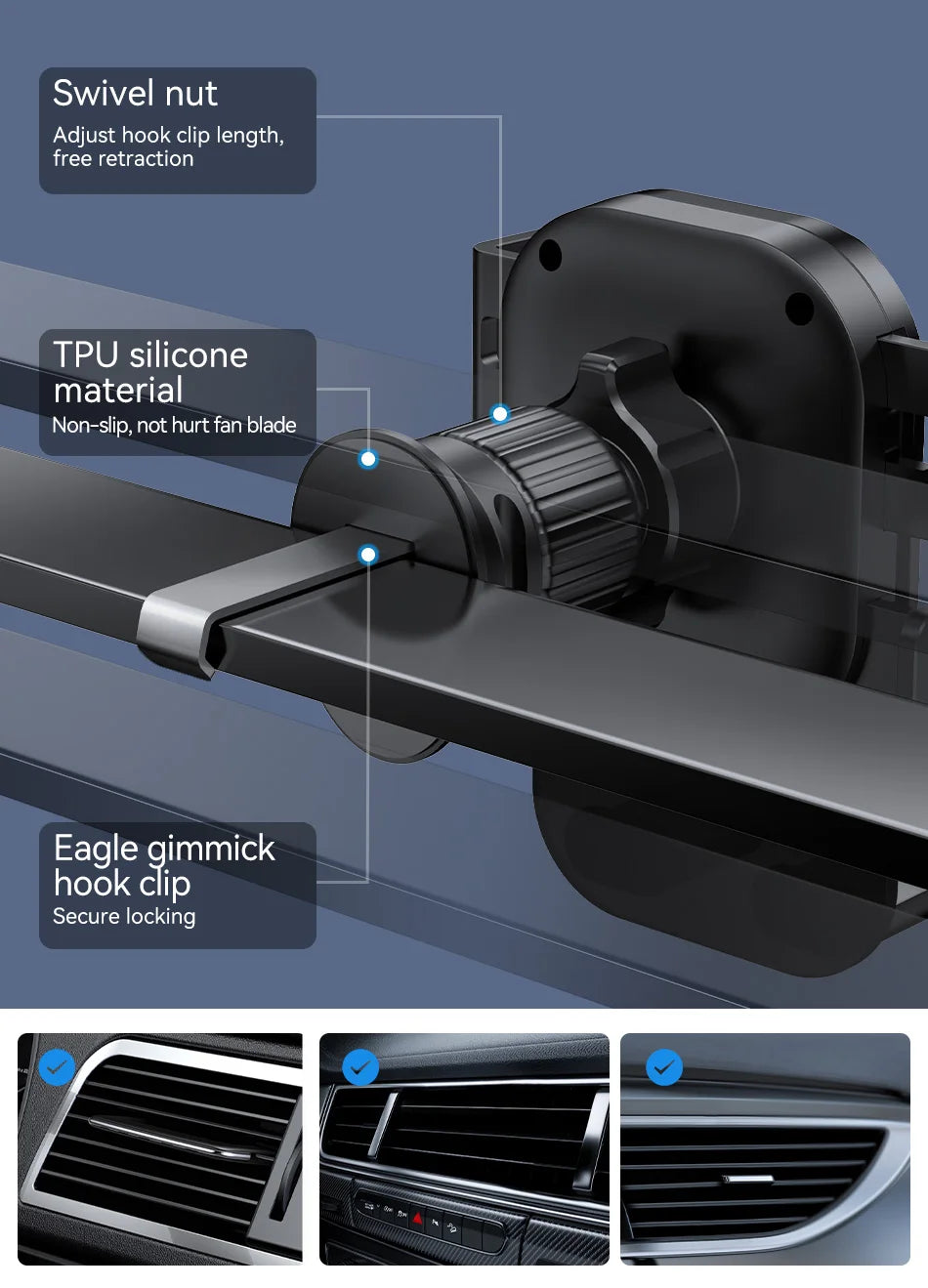 Rocoren Self-Locking Car Phone Holder