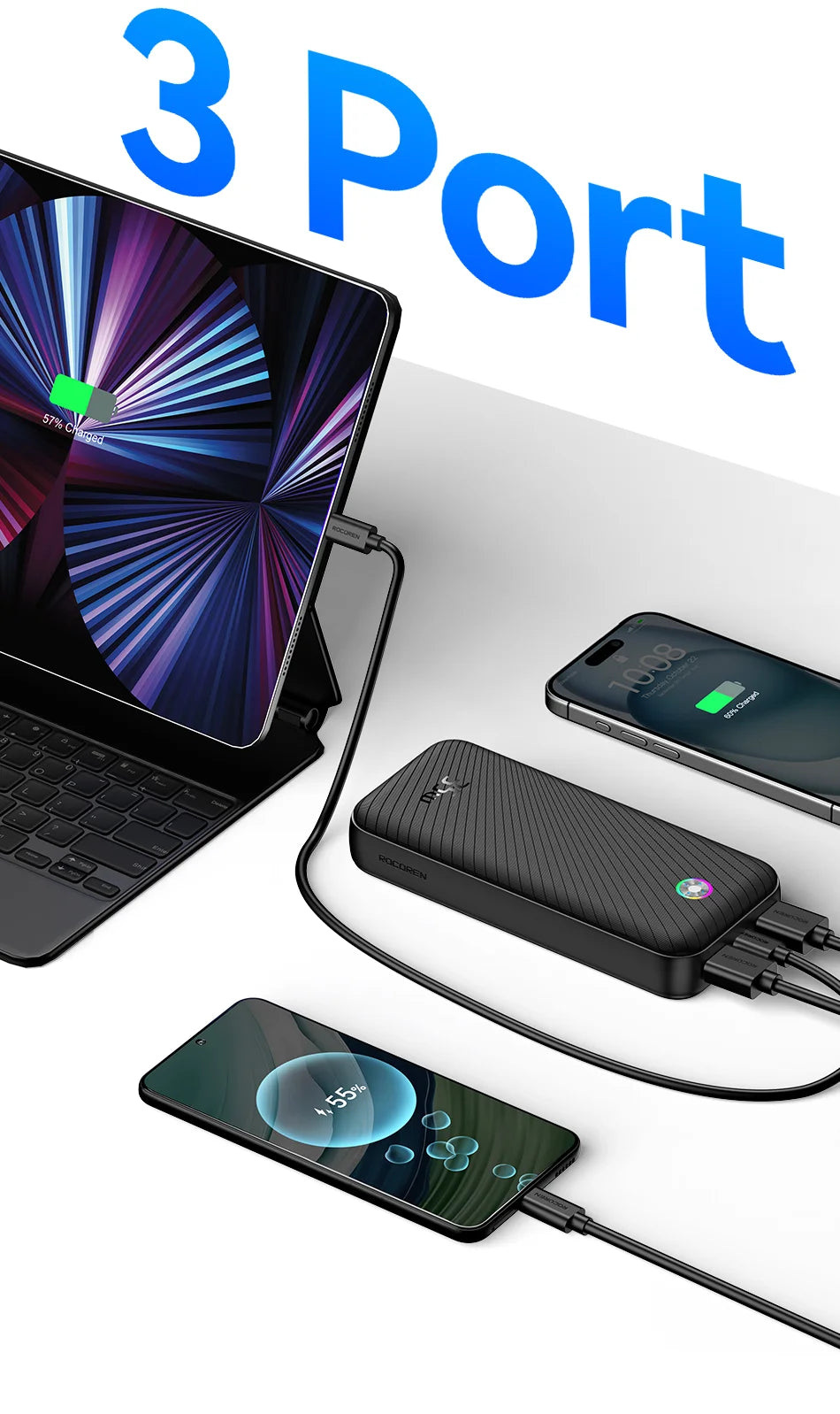 Rocoren 22.5W Fast Charging 20000 mAh Power Bank