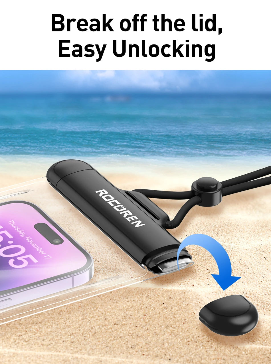 Rocoren Waterproof Phone Case for iPhone 14 13 12 Pro Samsung Xiaomi Swim Water Proof Phone Case Bag Universal Protection Cover