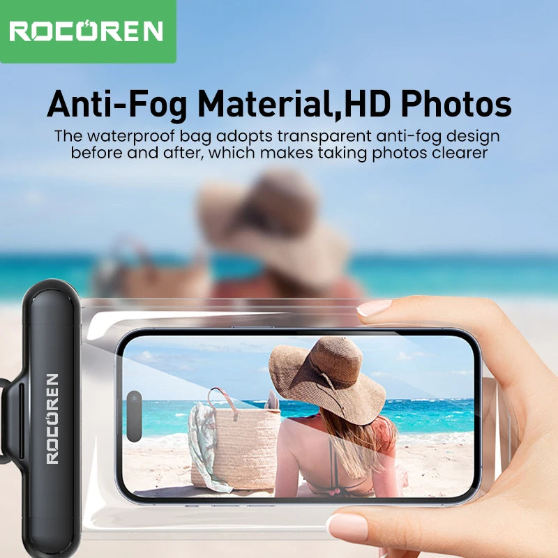 Rocoren Waterproof Phone Case for iPhone 14 13 12 Pro Samsung Xiaomi Swim Water Proof Phone Case Bag Universal Protection Cover