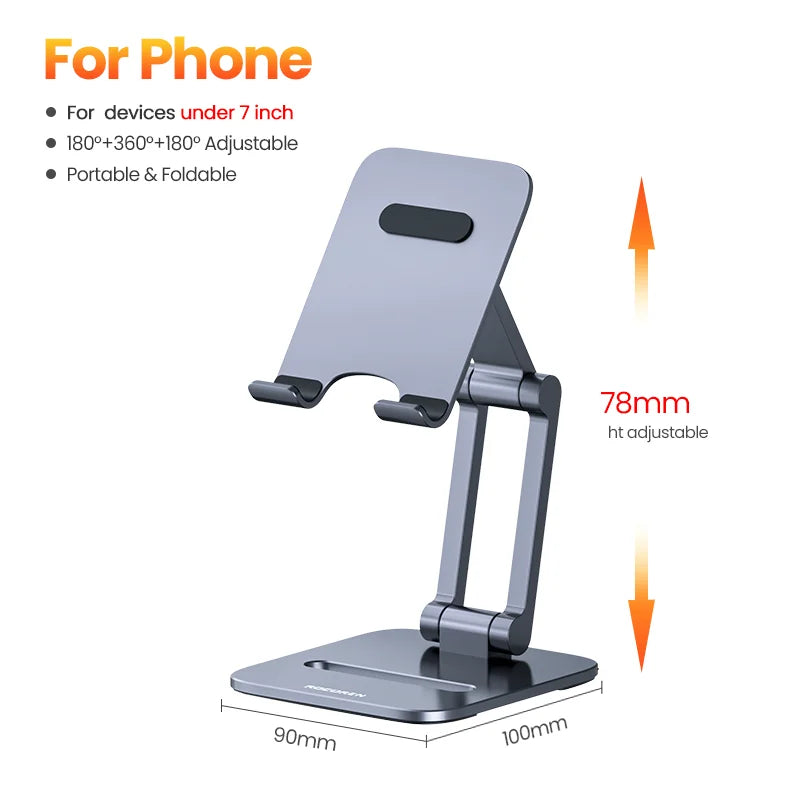 Rocoren Foldable Metal Phone & Tablet Stand