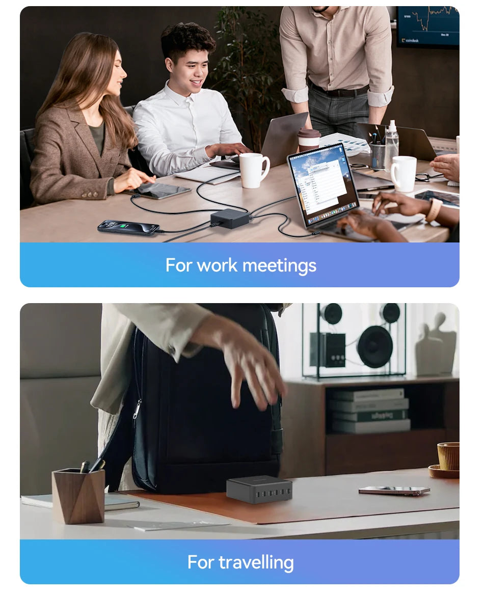 Rocoren 150W 6-Port Desktop Charger