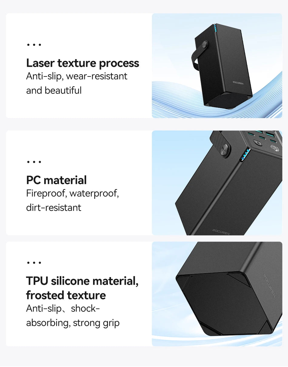 Rocoren 50000mAh Power Bank with Flashlight