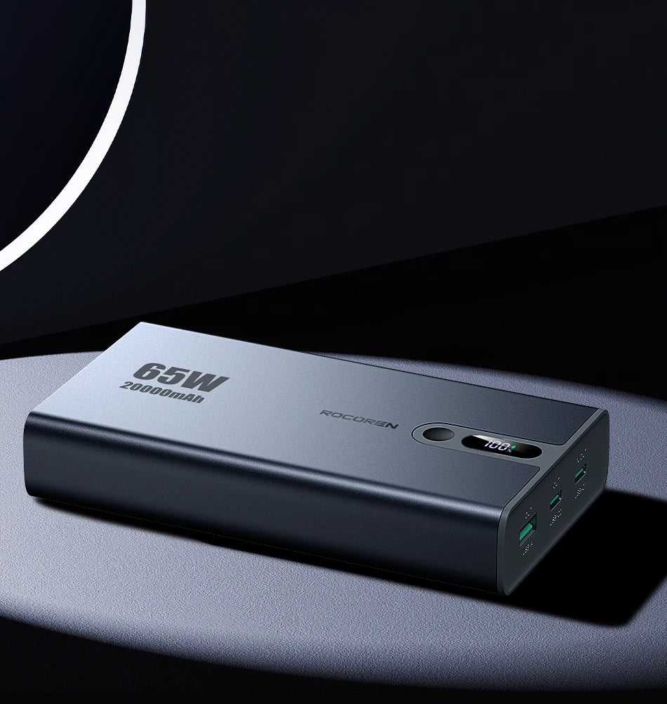 Rocoren 65W Power Bank for Laptop & Phone | 20000mAh Fast Charging