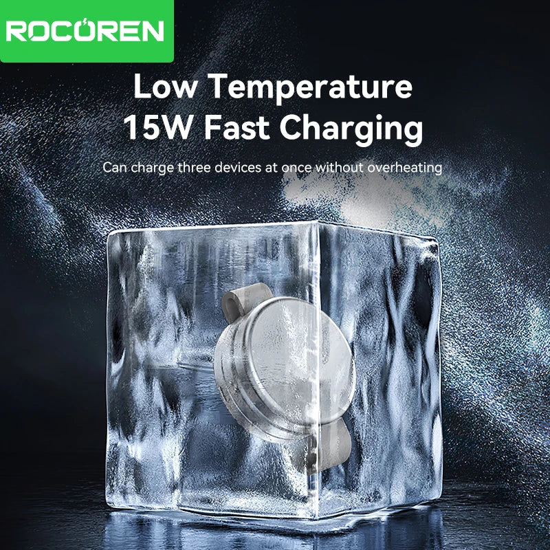 Rocoren Magnetic 3-in-1 Wireless Charging Station