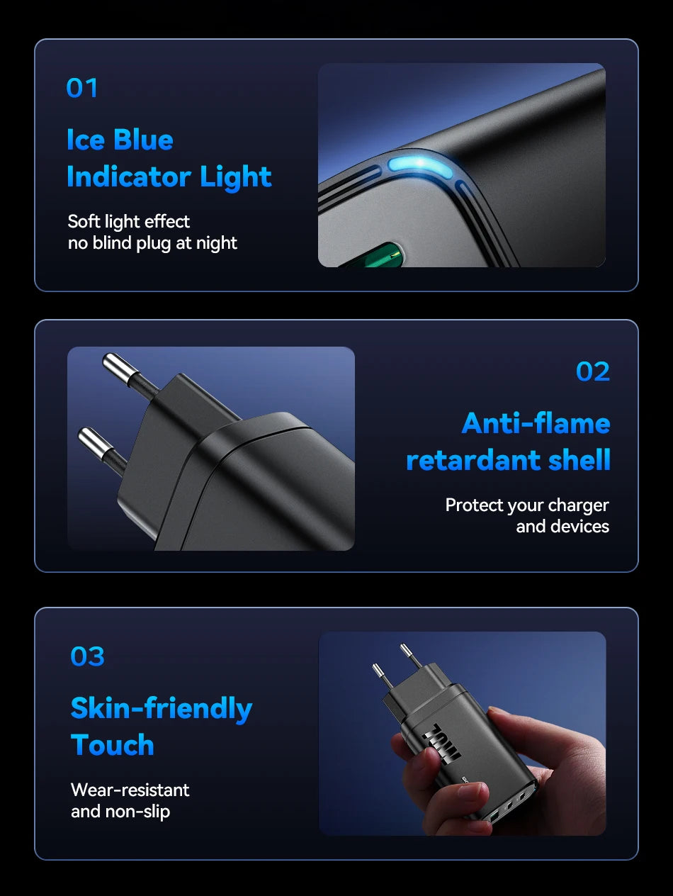 65W GaN Charger for Laptop & Phone | 3-Port Fast Charging UK