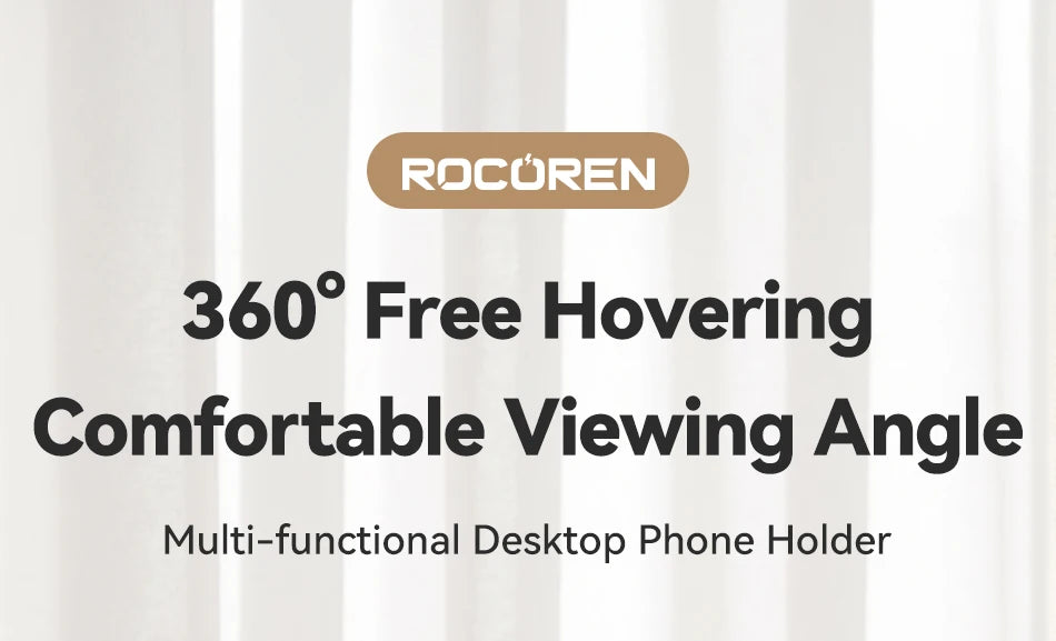 Rocoren Foldable Metal Phone Stand with 360° Rotation