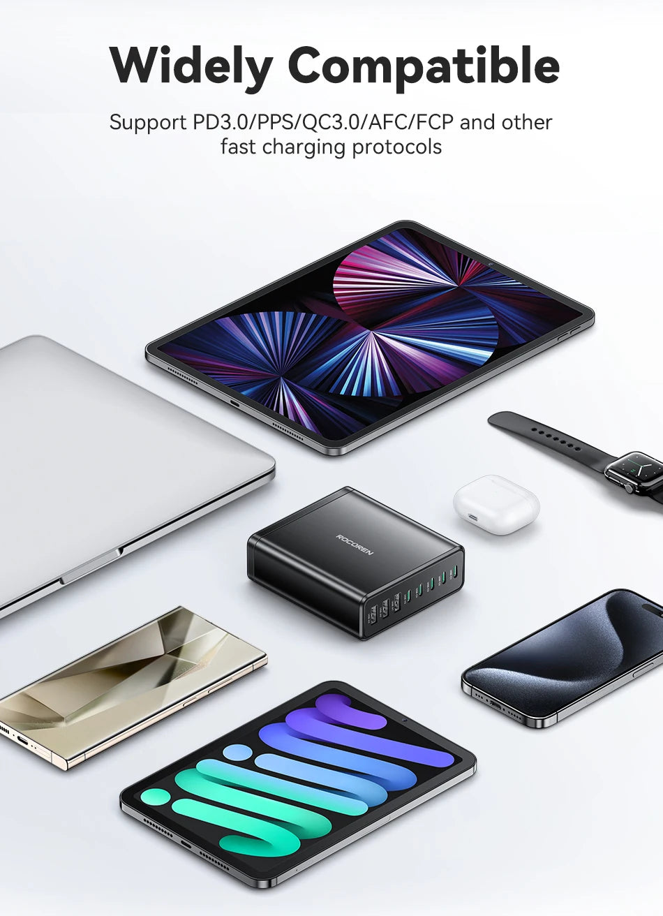 Rocoren 255W 8-Port Desktop Charger