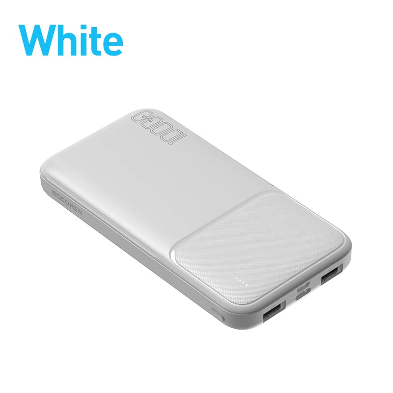 Rocoren 10000mAh Power Bank | 20W Fast Charge, Dual USB