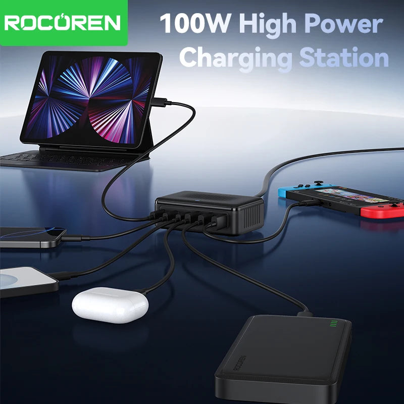 Rocoren 6-Port Desktop GaN Charger