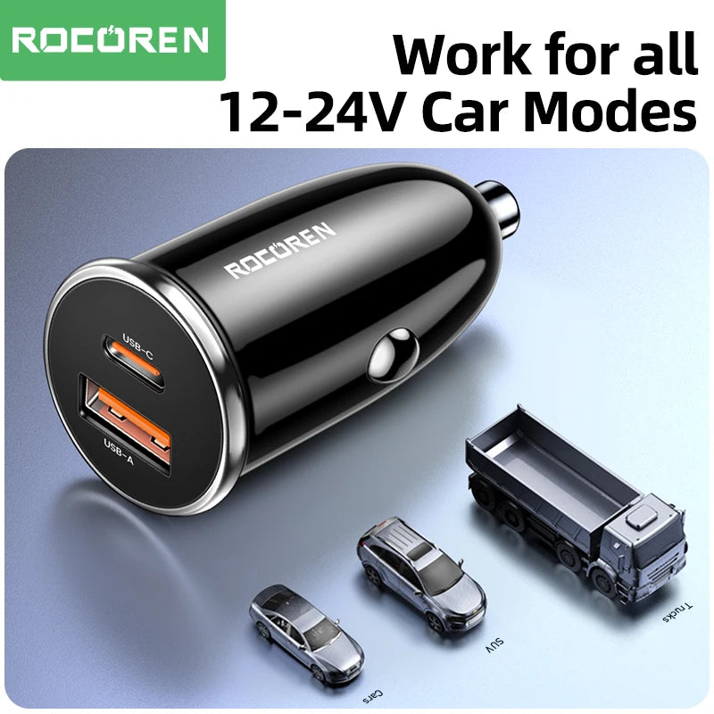 Rocoren 30W Fast Car Charger