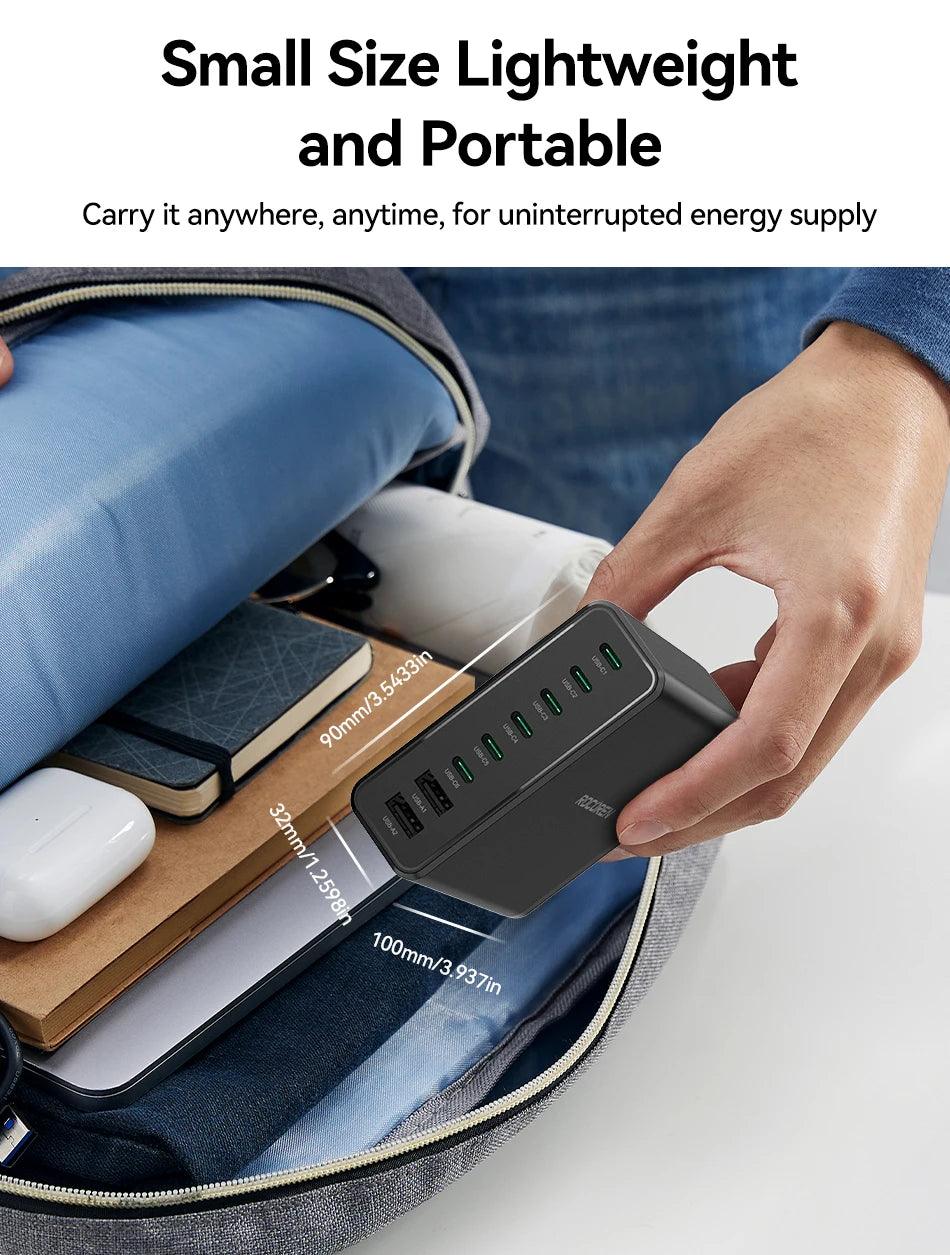 Rocoren 200W 8-Port Desktop Charger