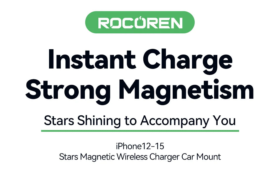 Rocoren MagSafe Car Charger Holder with RGB