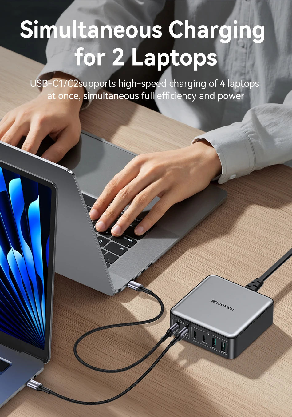 Rocoren 200W GaN Desktop Charger