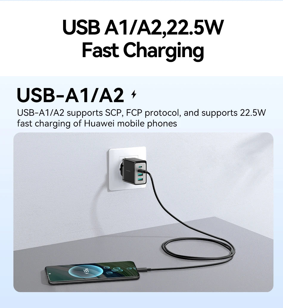 Rocoren 45W 4-Port GaN Charger