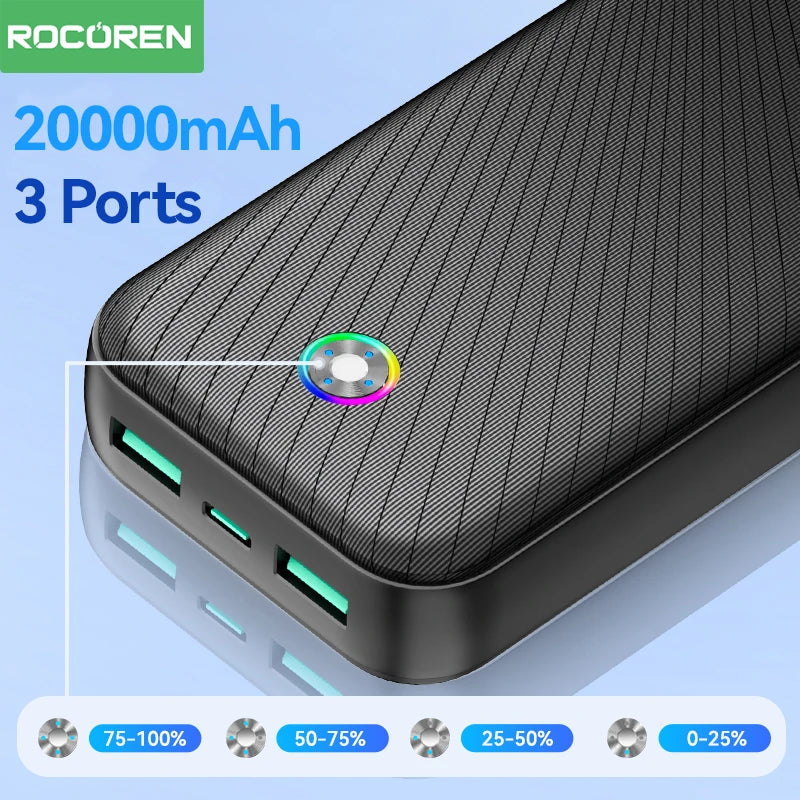 Rocoren 30000mAh Power Bank 35W PD Fast Charger