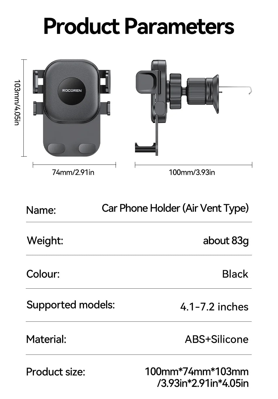 Rocoren Self-Locking Car Phone Holder
