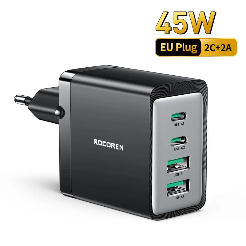 Rocoren 45W 4-Port GaN Charger