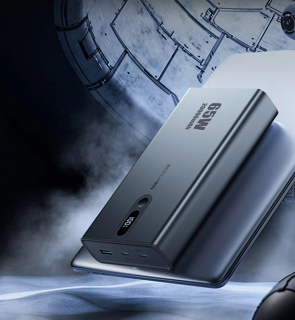 Rocoren 65W Power Bank for Laptop & Phone | 20000mAh Fast Charging