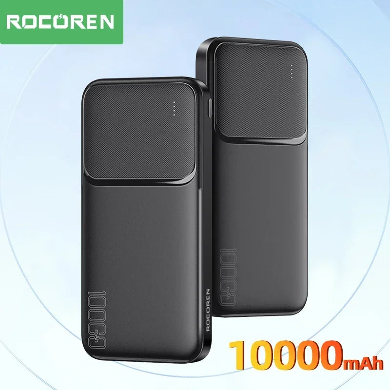 Rocoren 10000mAh Power Bank | 20W Fast Charge, Dual USB