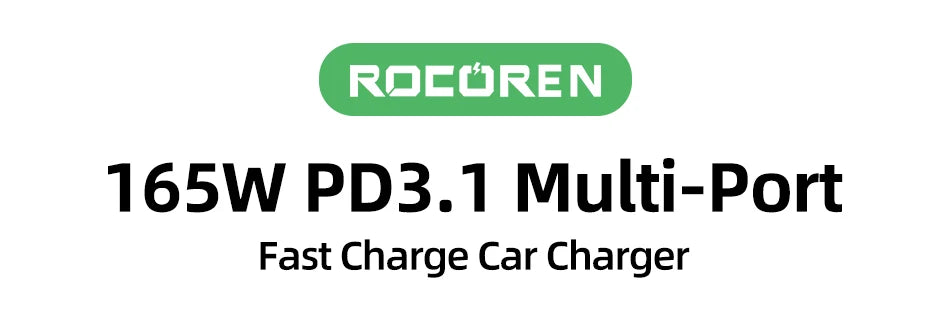 Rocoren 165W 3-Port Car Charger