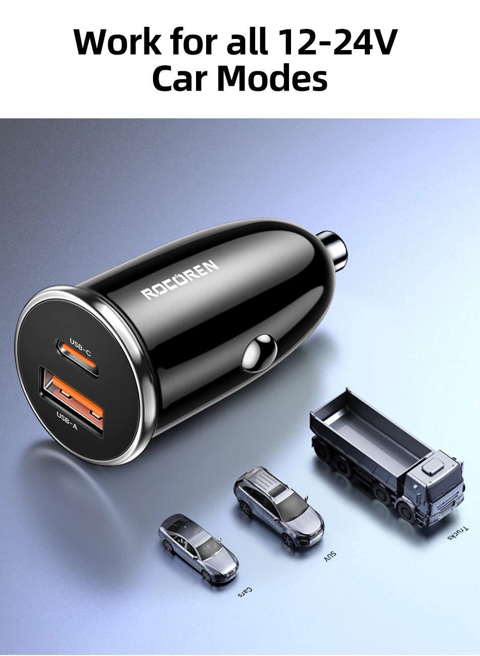 Rocoren 30W Fast Car Charger