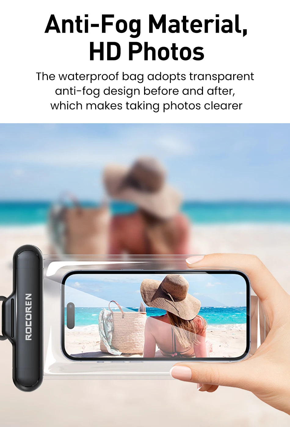 Rocoren Waterproof Phone Case for iPhone 14 13 12 Pro Samsung Xiaomi Swim Water Proof Phone Case Bag Universal Protection Cover