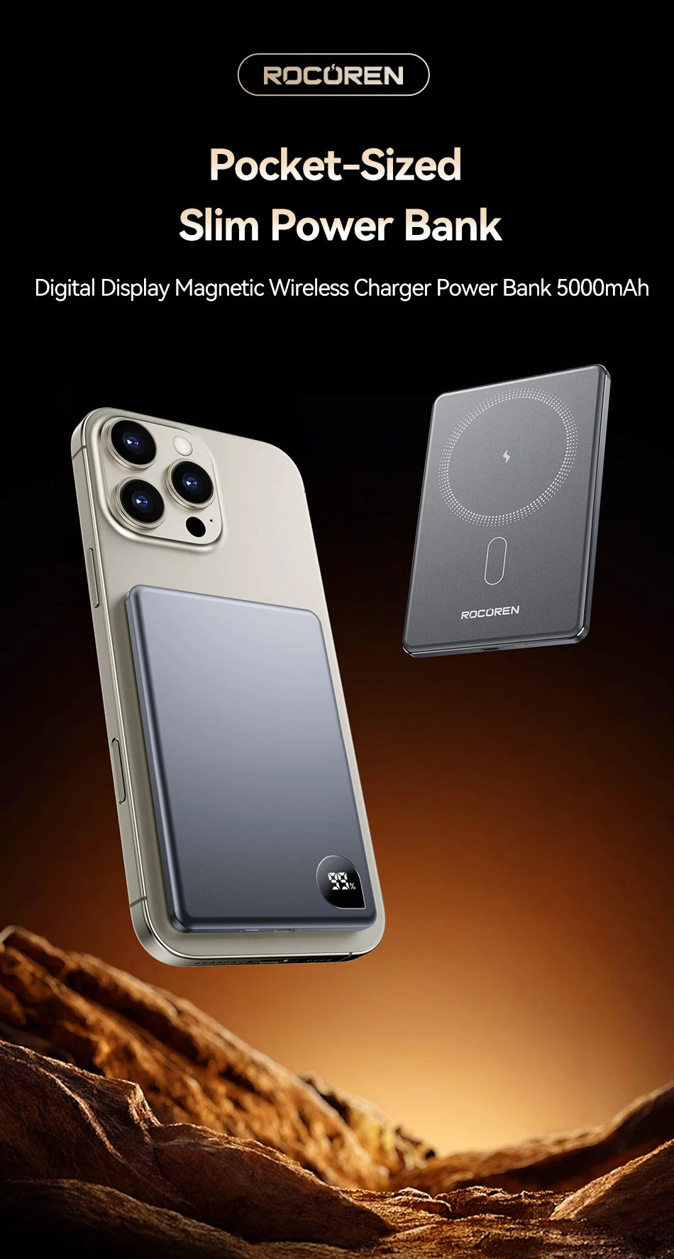 Rocoren Wirelles MagSafe Power Bank