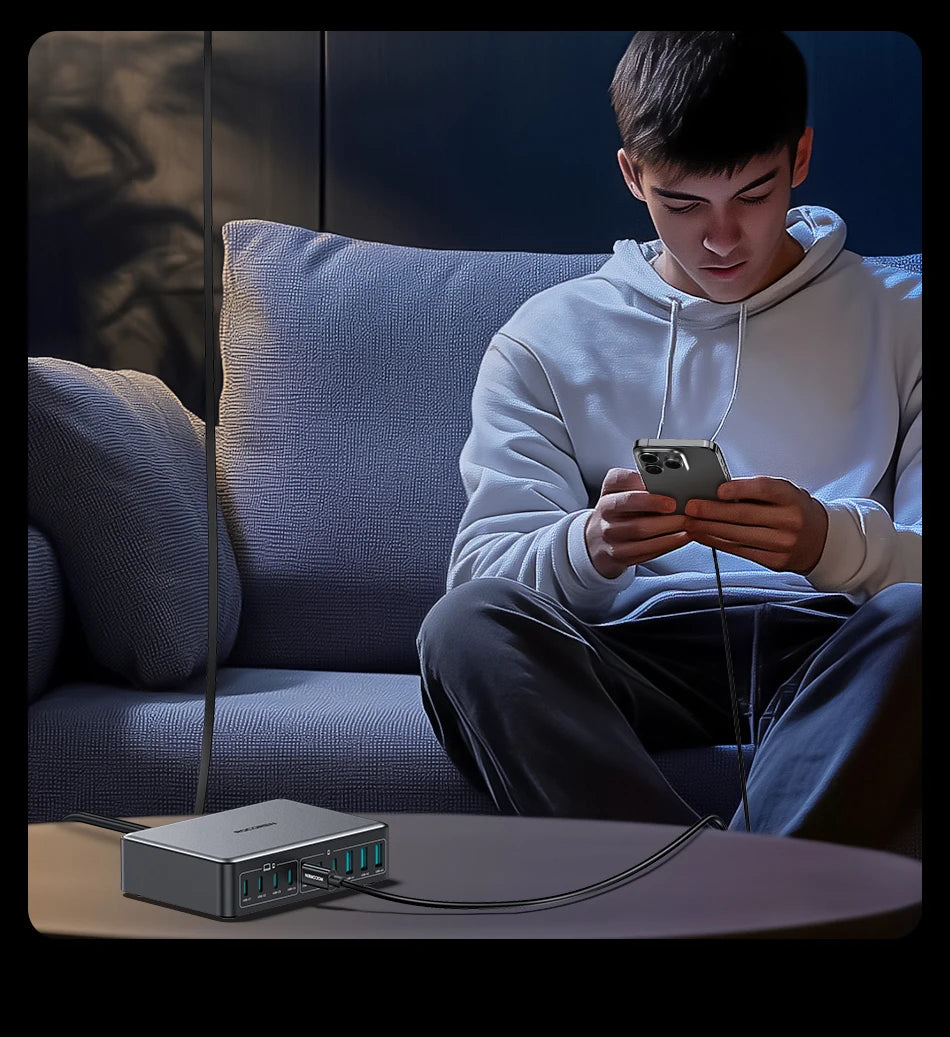 Rocoren 400W 10-Port Desktop Charging Station