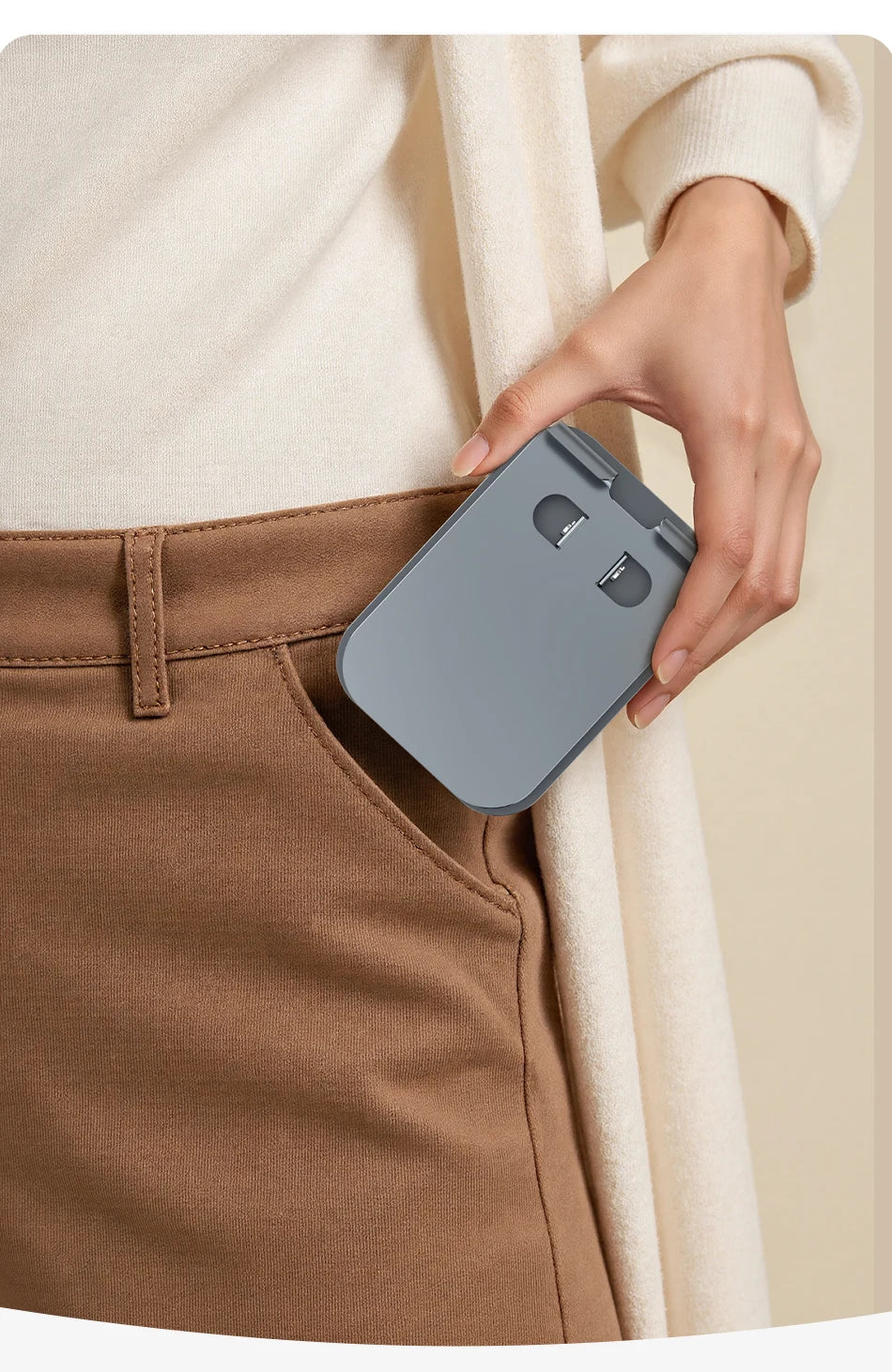 Rocoren Foldable Metal Phone Stand with 360° Rotation