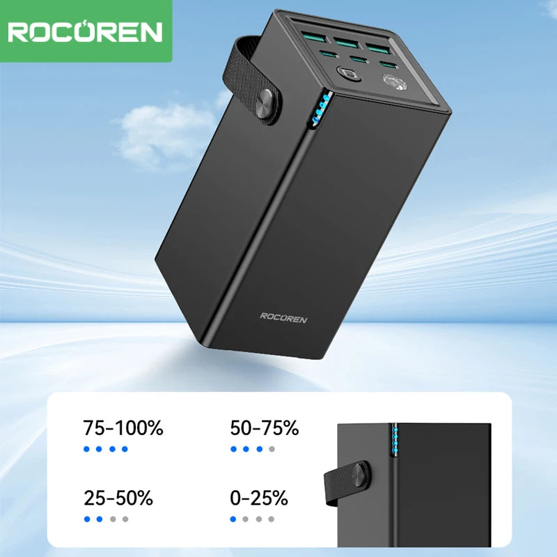 Rocoren 50000mAh Power Bank with Flashlight