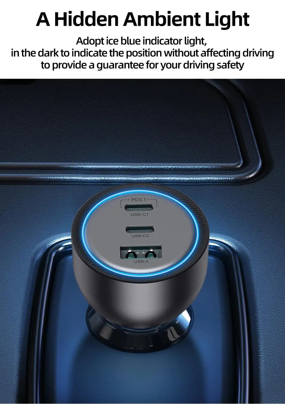 Rocoren 165W 3-Port Car Charger