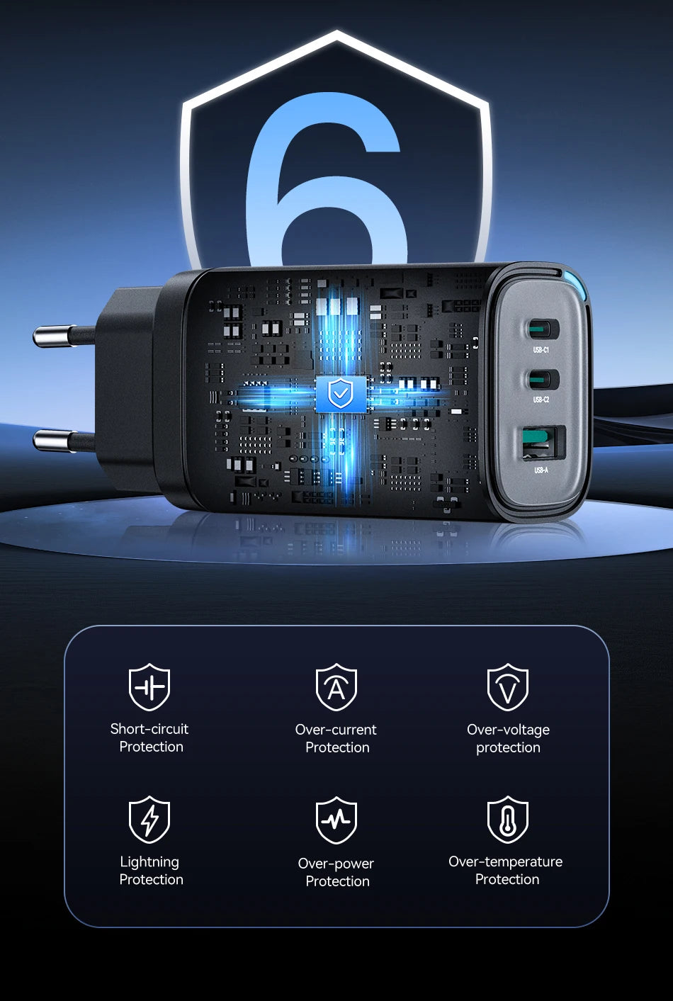 70W GaN Charger for Laptop & Phone