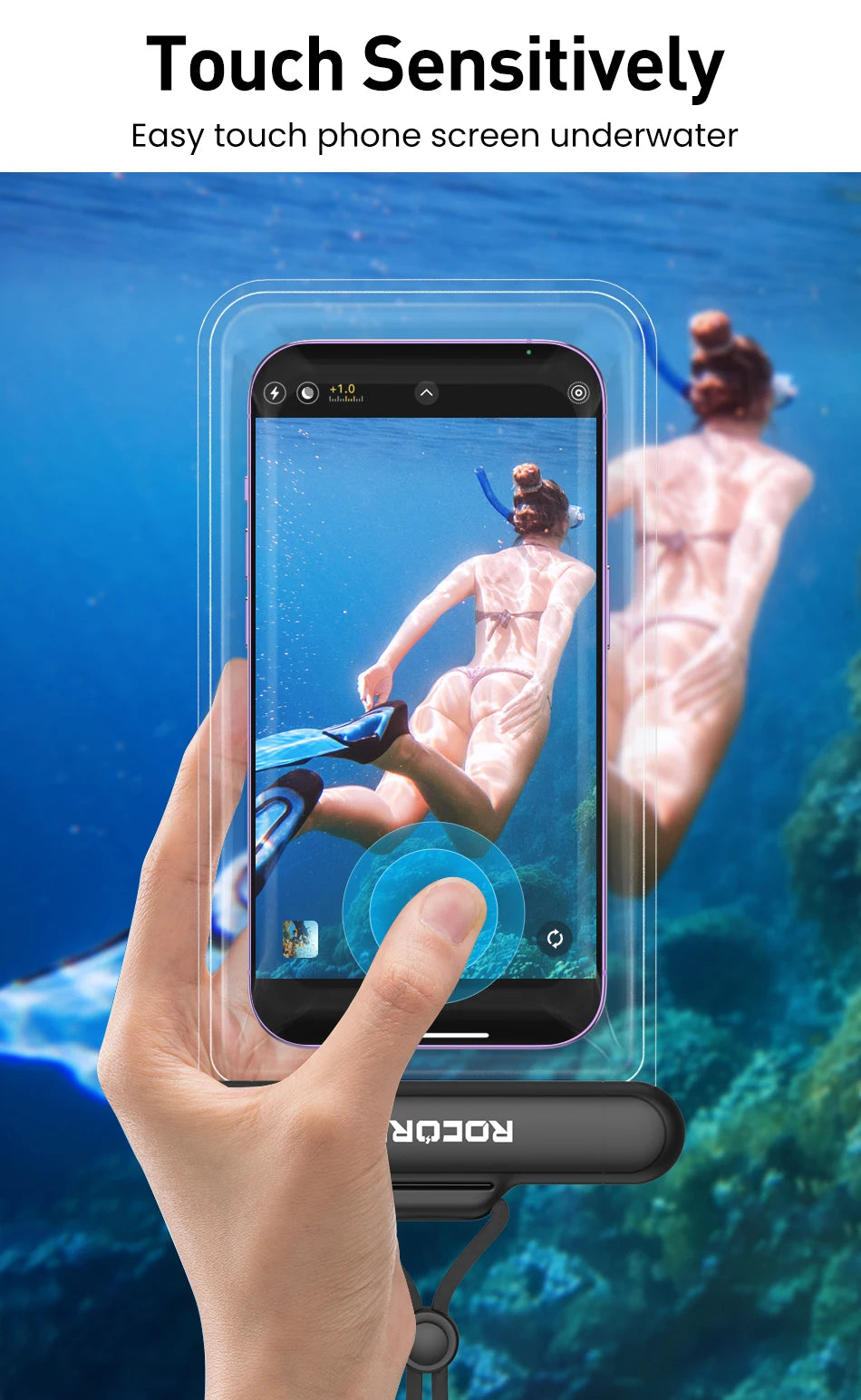 Rocoren Waterproof Phone Case for iPhone 14 13 12 Pro Samsung Xiaomi Swim Water Proof Phone Case Bag Universal Protection Cover