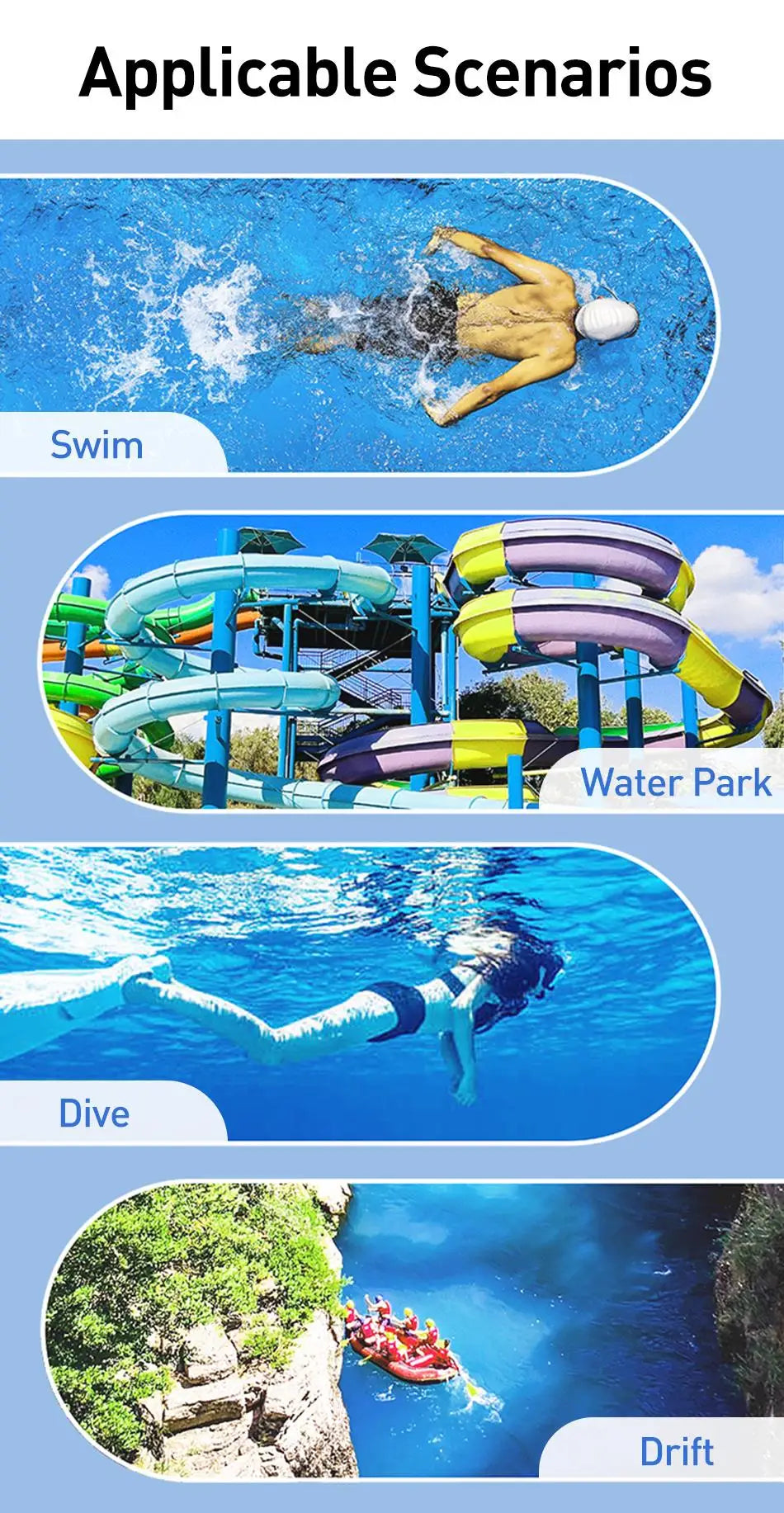 Rocoren Waterproof Phone Case for iPhone 14 13 12 Pro Samsung Xiaomi Swim Water Proof Phone Case Bag Universal Protection Cover